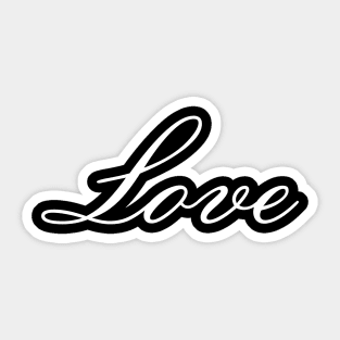 A Beautiful Modern Script Of Love With Red Color Background Sticker